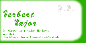 herbert major business card